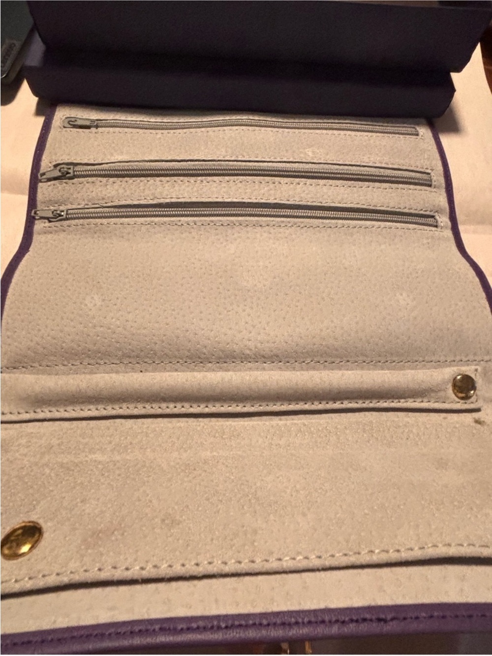 NWOT ROYCE New York
Leather Travel Jewelry Roll
Organizer Purple - Picture 4 of 8